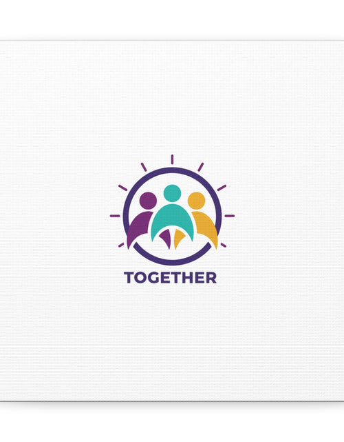 Load image into Gallery viewer, Together solidarity icon Canvas, Minimalist equality symbol, Support badge

