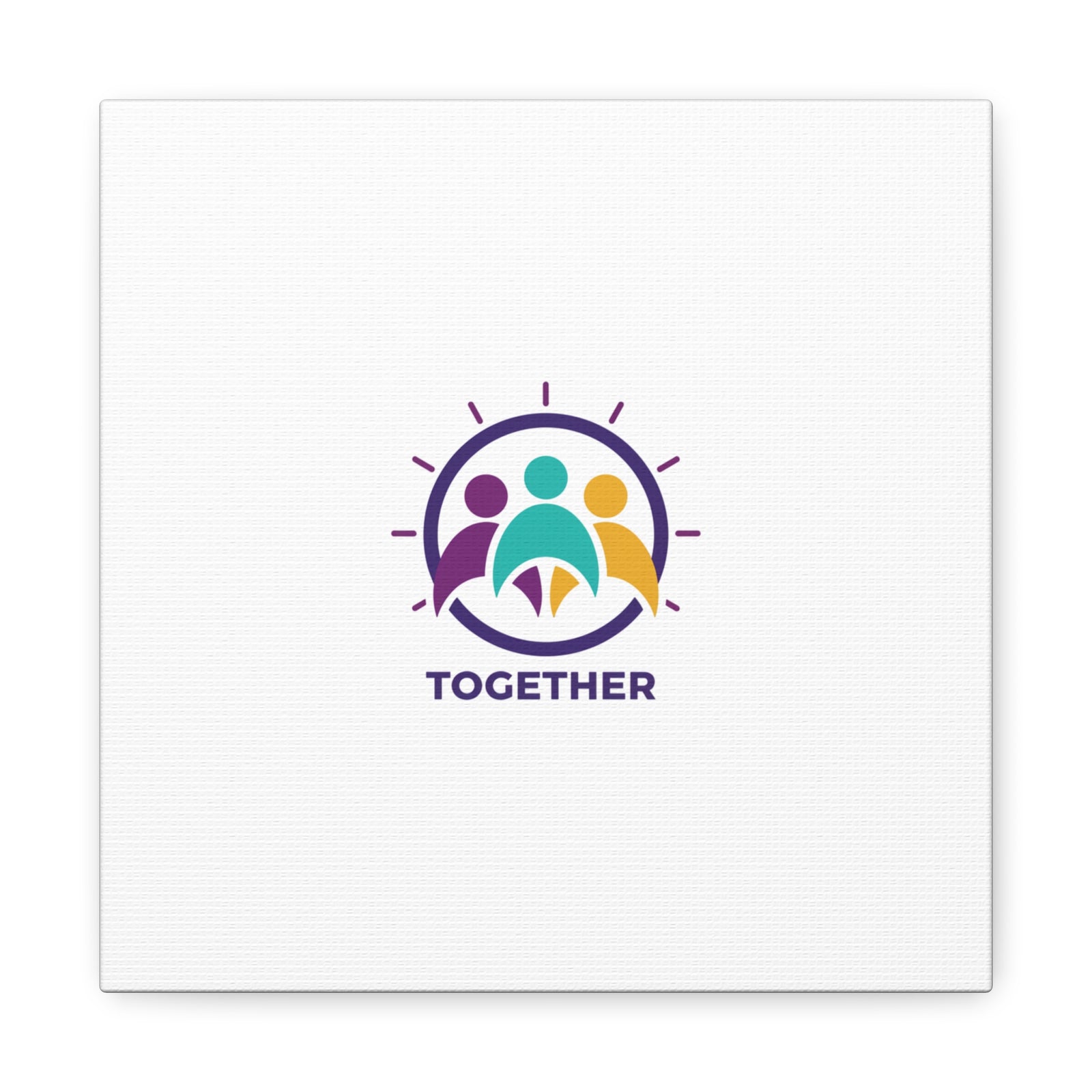 Together solidarity icon Canvas, Minimalist equality symbol, Support badge