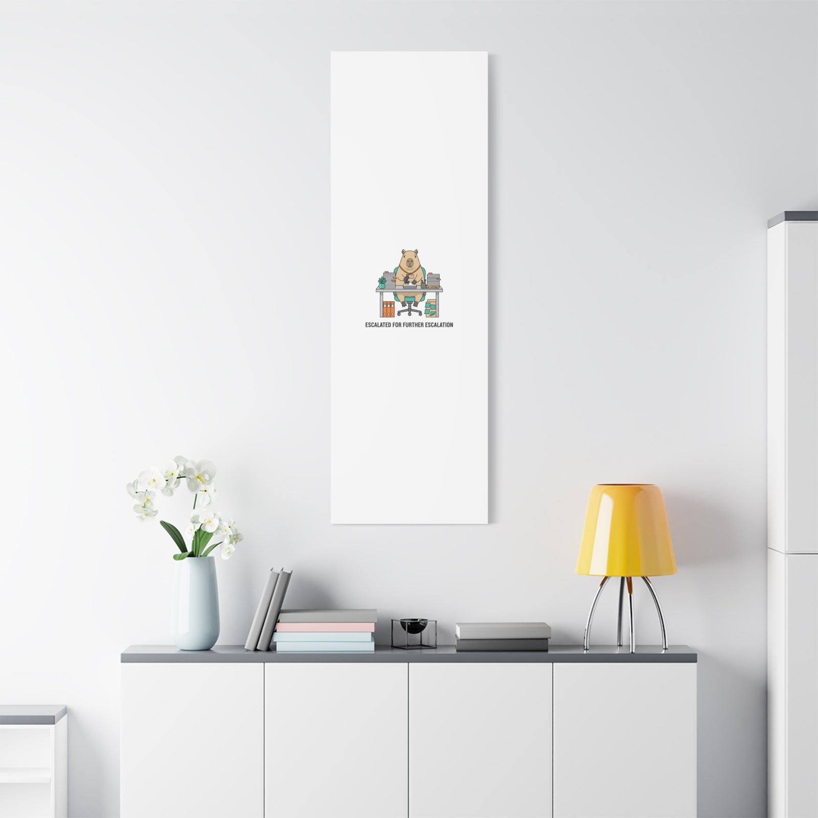 Escalated for Further Escalation Canvas | Unhinged Animal Bureaucracy, Office Animal Illustration