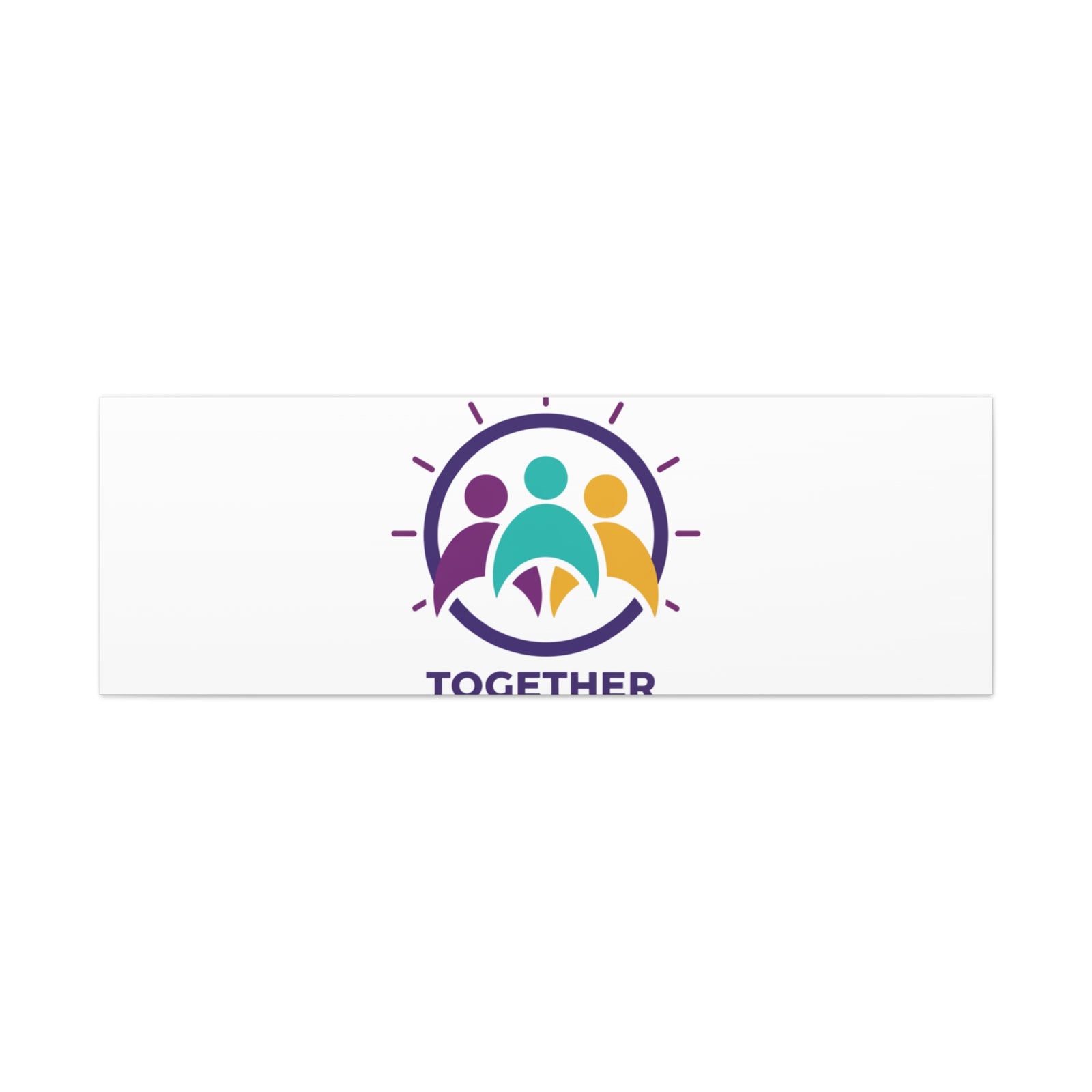 Together solidarity icon Canvas, Minimalist equality symbol, Support badge