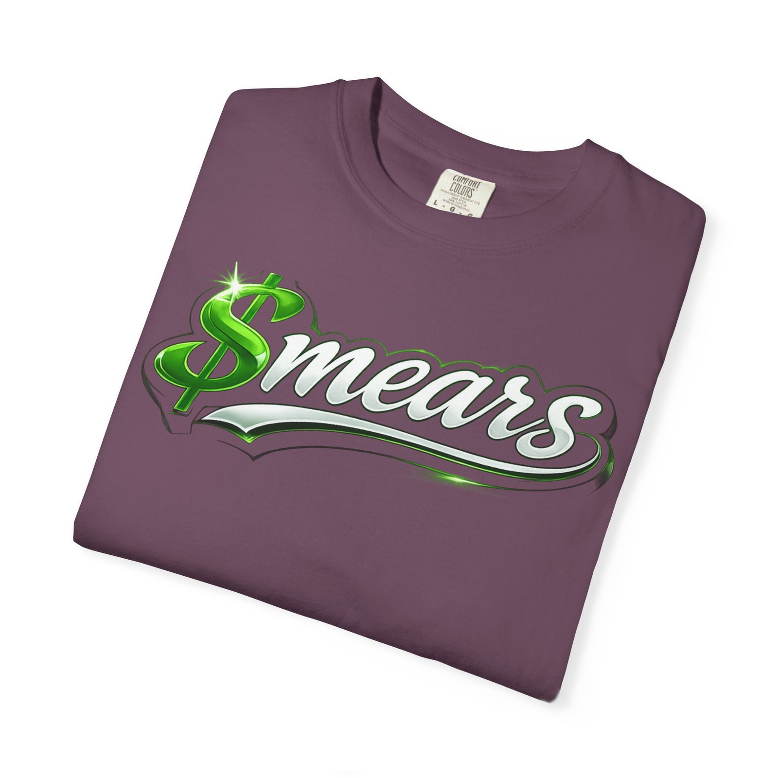 Smear Script T-Shirt — Bold Lip Art & mears Streetwear Tee