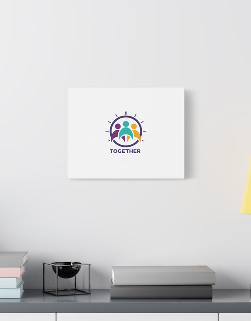 Load image into Gallery viewer, Together solidarity icon Canvas, Minimalist equality symbol, Support badge
