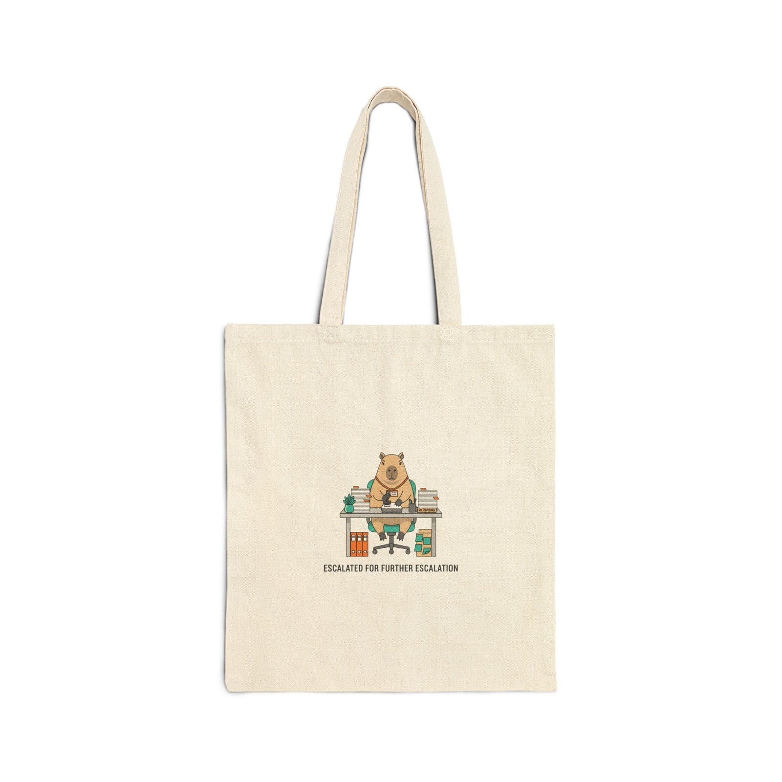 Bear Office Worker Tote, Unhinged Animal Bureaucracy, Deadpan Work Humor