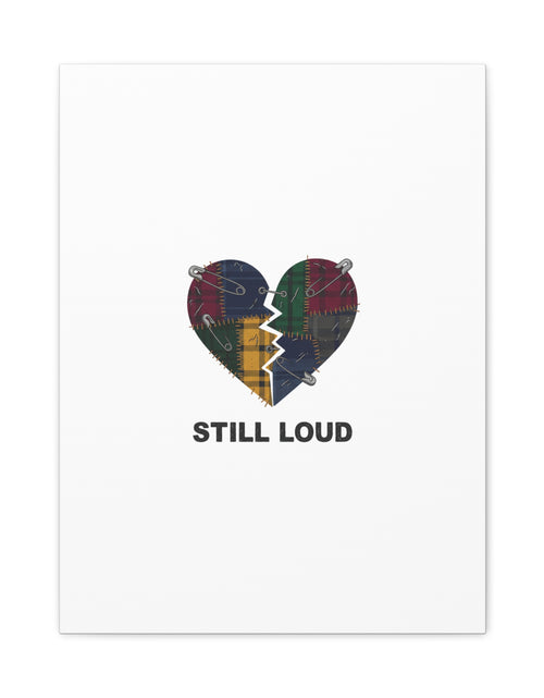 Load image into Gallery viewer, Plaid Patchwork Heart Canvas | Grunge Revival 90s Punk Wall Art
