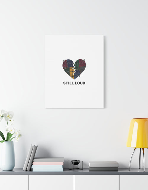 Load image into Gallery viewer, Plaid Patchwork Heart Canvas | Grunge Revival 90s Punk Wall Art
