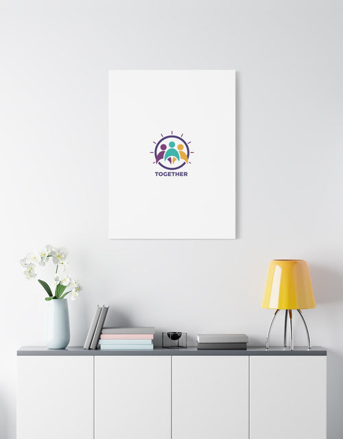 Load image into Gallery viewer, Together solidarity icon Canvas, Minimalist equality symbol, Support badge
