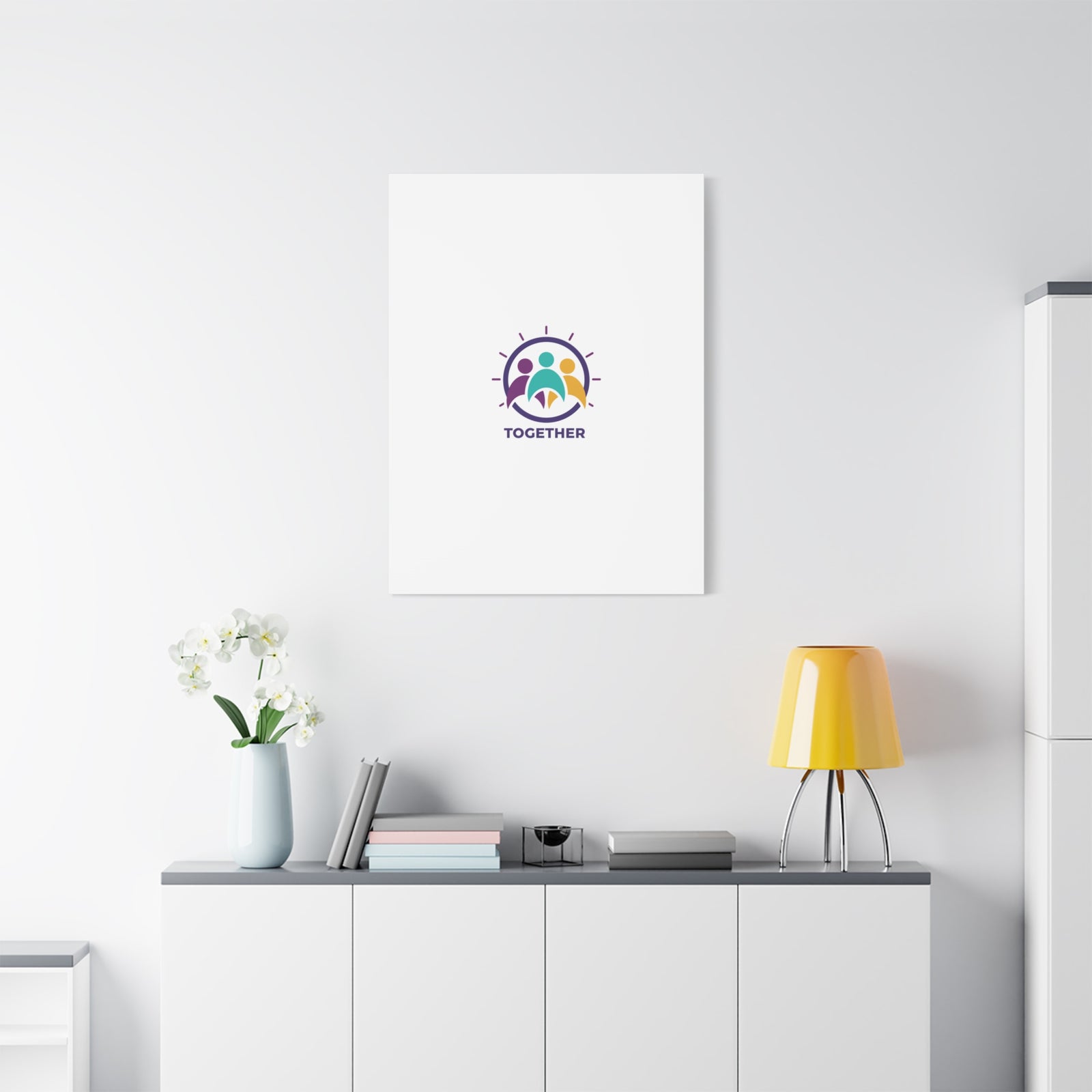 Together solidarity icon Canvas, Minimalist equality symbol, Support badge