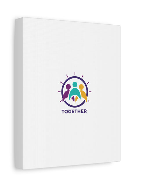 Load image into Gallery viewer, Together solidarity icon Canvas, Minimalist equality symbol, Support badge

