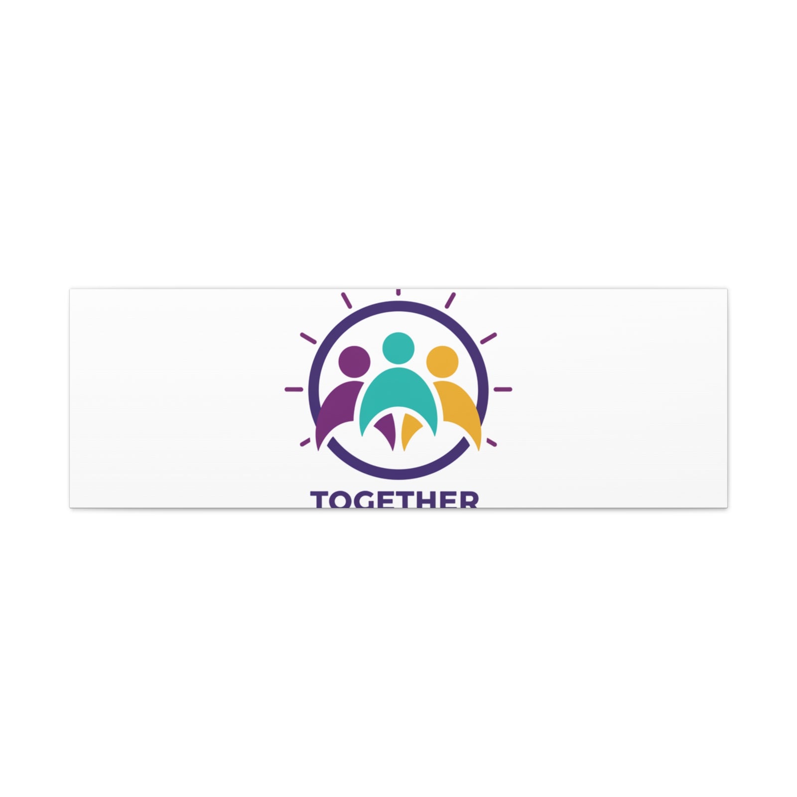 Together solidarity icon Canvas, Minimalist equality symbol, Support badge