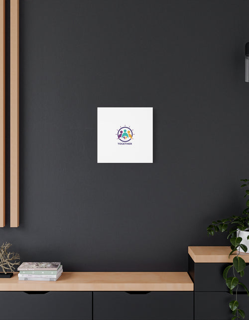 Load image into Gallery viewer, Together solidarity icon Canvas, Minimalist equality symbol, Support badge
