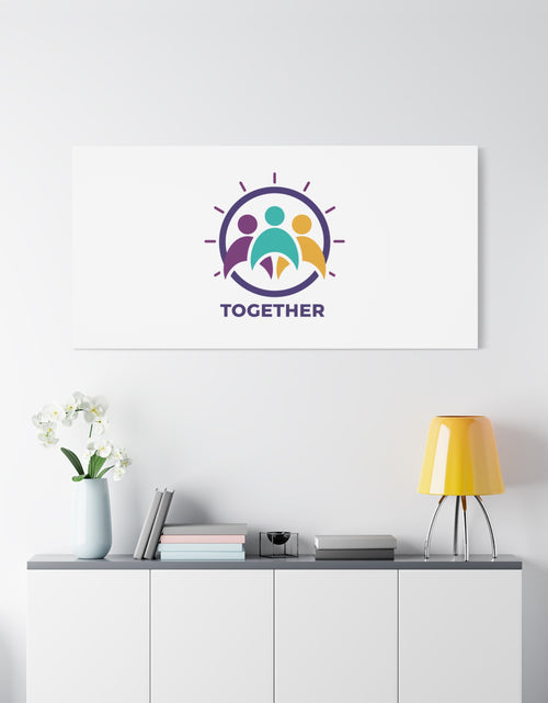Load image into Gallery viewer, Together solidarity icon Canvas, Minimalist equality symbol, Support badge
