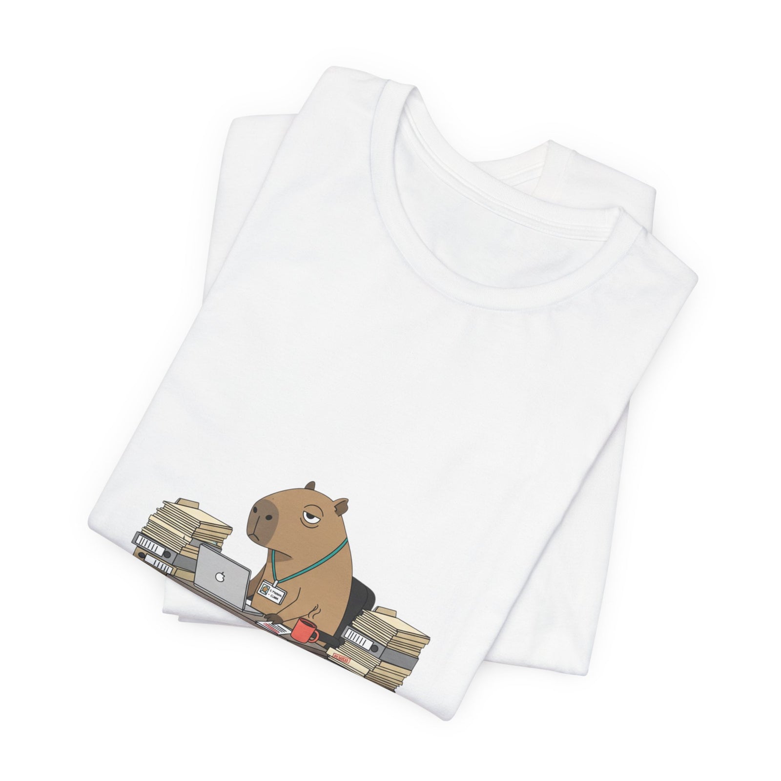 Status Pending Bear Desk Tee | Unhinged Animal Bureaucracy, office animal illustration
