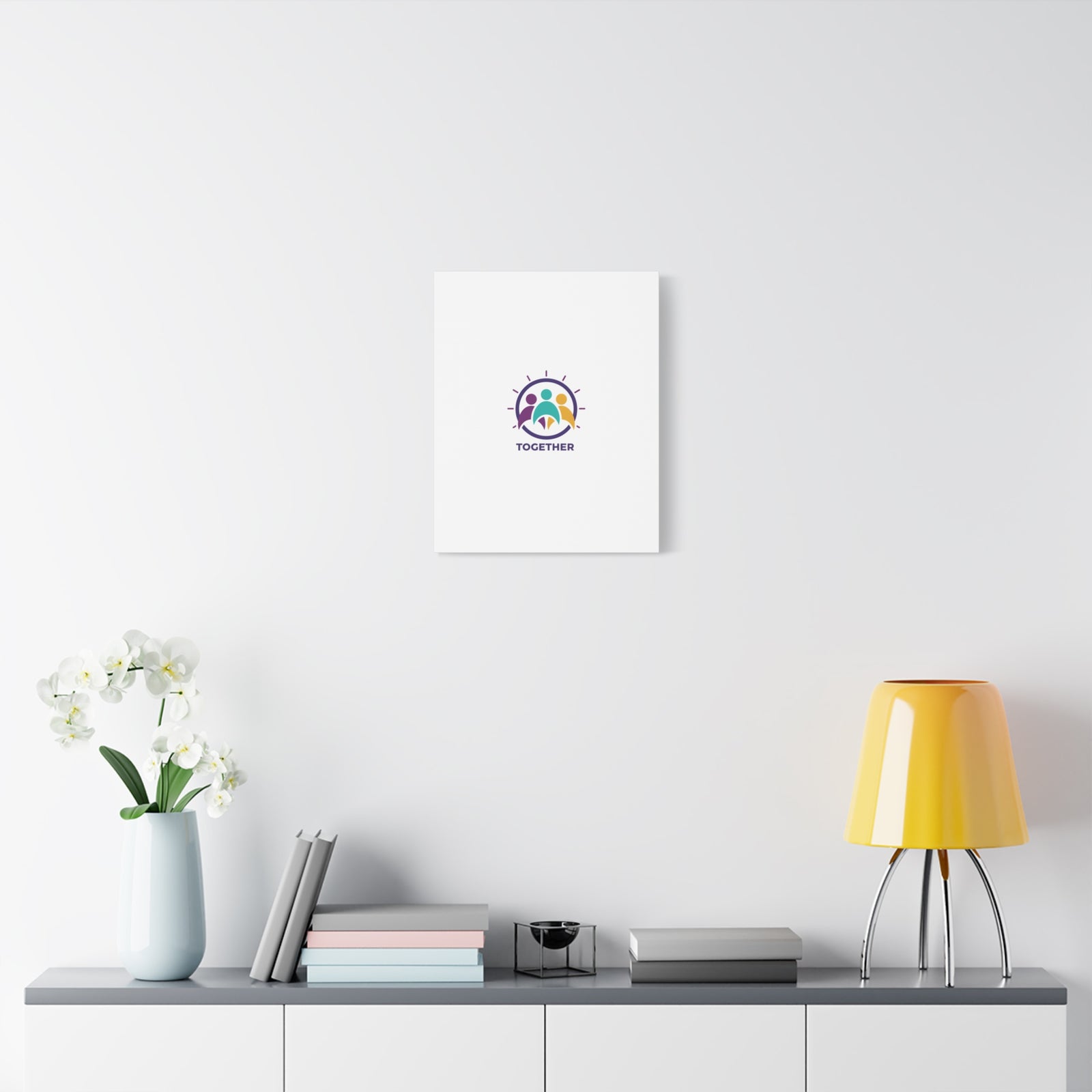 Together solidarity icon Canvas, Minimalist equality symbol, Support badge