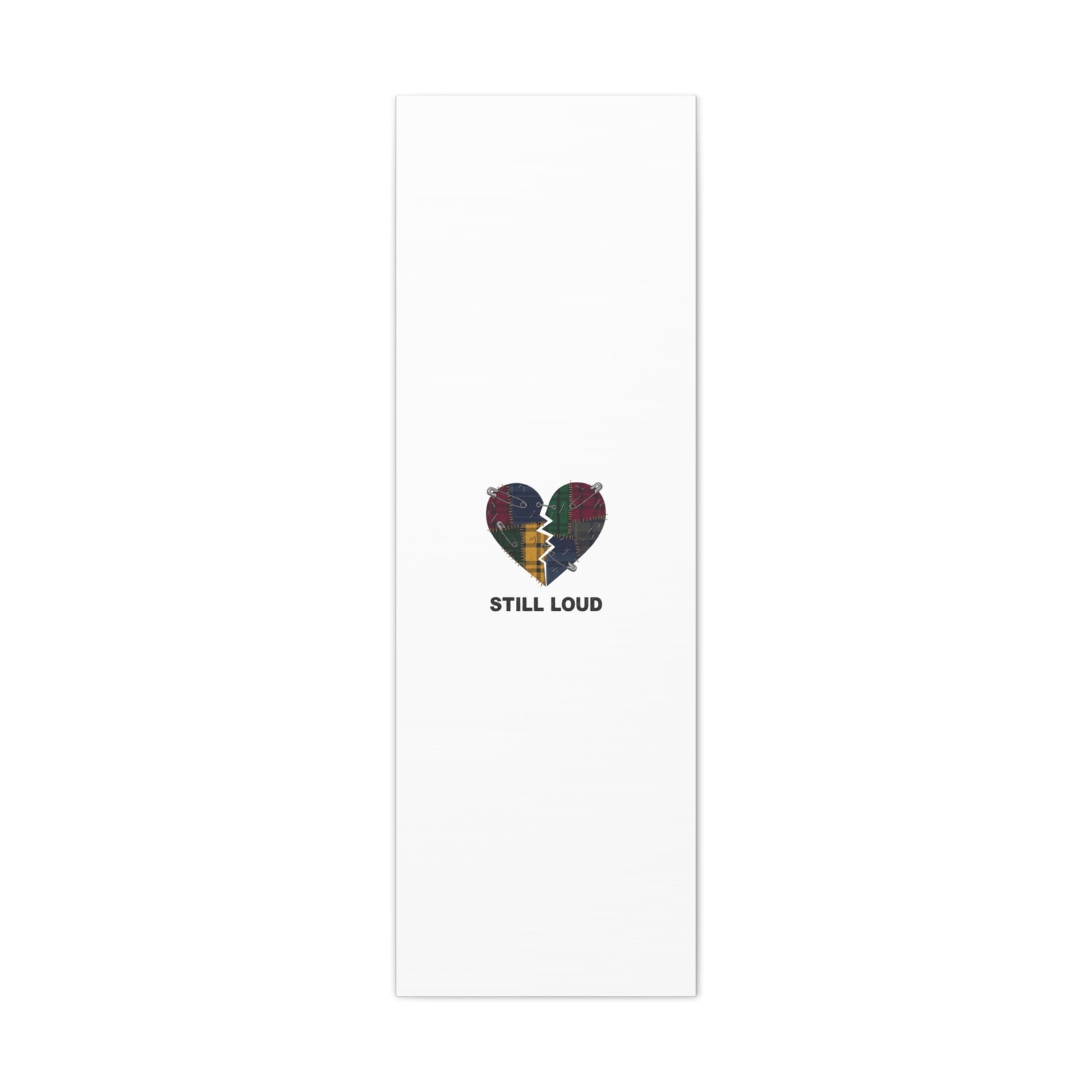 Plaid Patchwork Heart Canvas | Grunge Revival 90s Punk Wall Art
