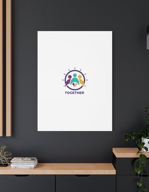 Load image into Gallery viewer, Together solidarity icon Canvas, Minimalist equality symbol, Support badge
