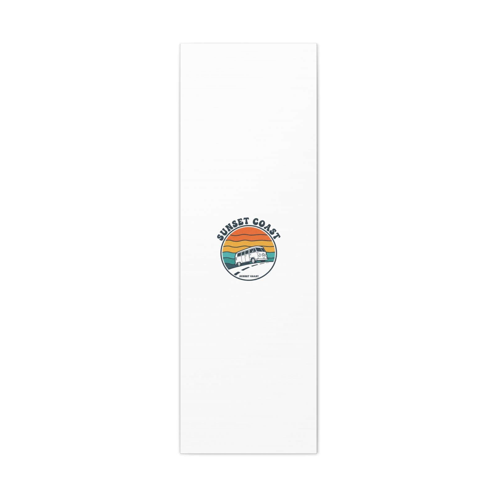 Sunset Coast Retro VW Bus Matte Canvas, 1970s Sunset Palm Poster | Vintage Surf Roadtrip