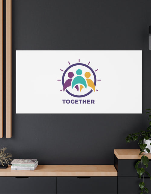 Load image into Gallery viewer, Together solidarity icon Canvas, Minimalist equality symbol, Support badge
