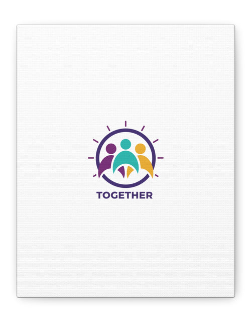 Load image into Gallery viewer, Together solidarity icon Canvas, Minimalist equality symbol, Support badge
