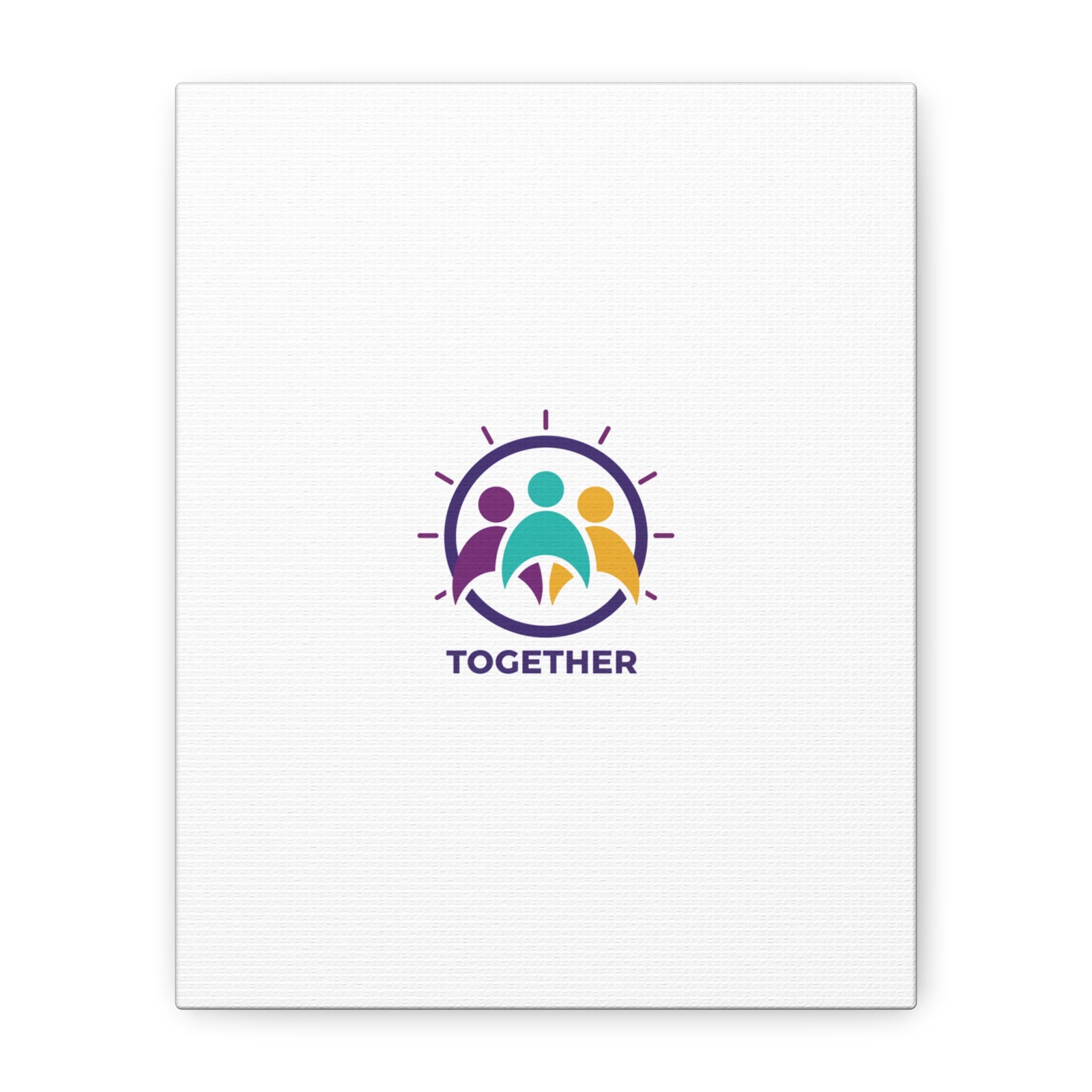 Together solidarity icon Canvas, Minimalist equality symbol, Support badge