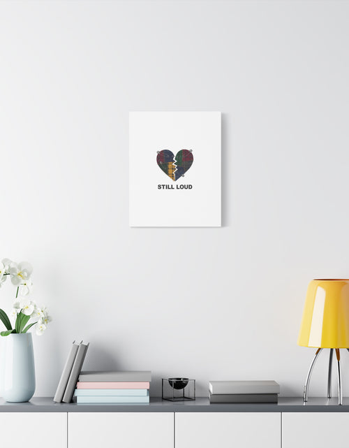 Load image into Gallery viewer, Plaid Patchwork Heart Canvas | Grunge Revival 90s Punk Wall Art
