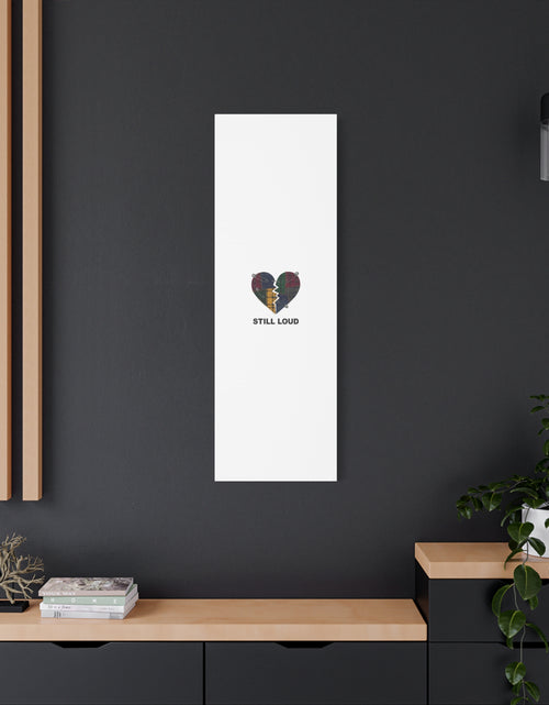 Load image into Gallery viewer, Plaid Patchwork Heart Canvas | Grunge Revival 90s Punk Wall Art
