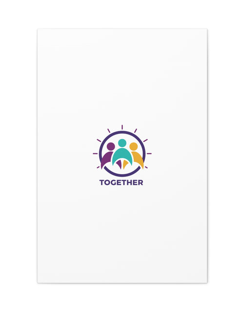 Load image into Gallery viewer, Together solidarity icon Canvas, Minimalist equality symbol, Support badge
