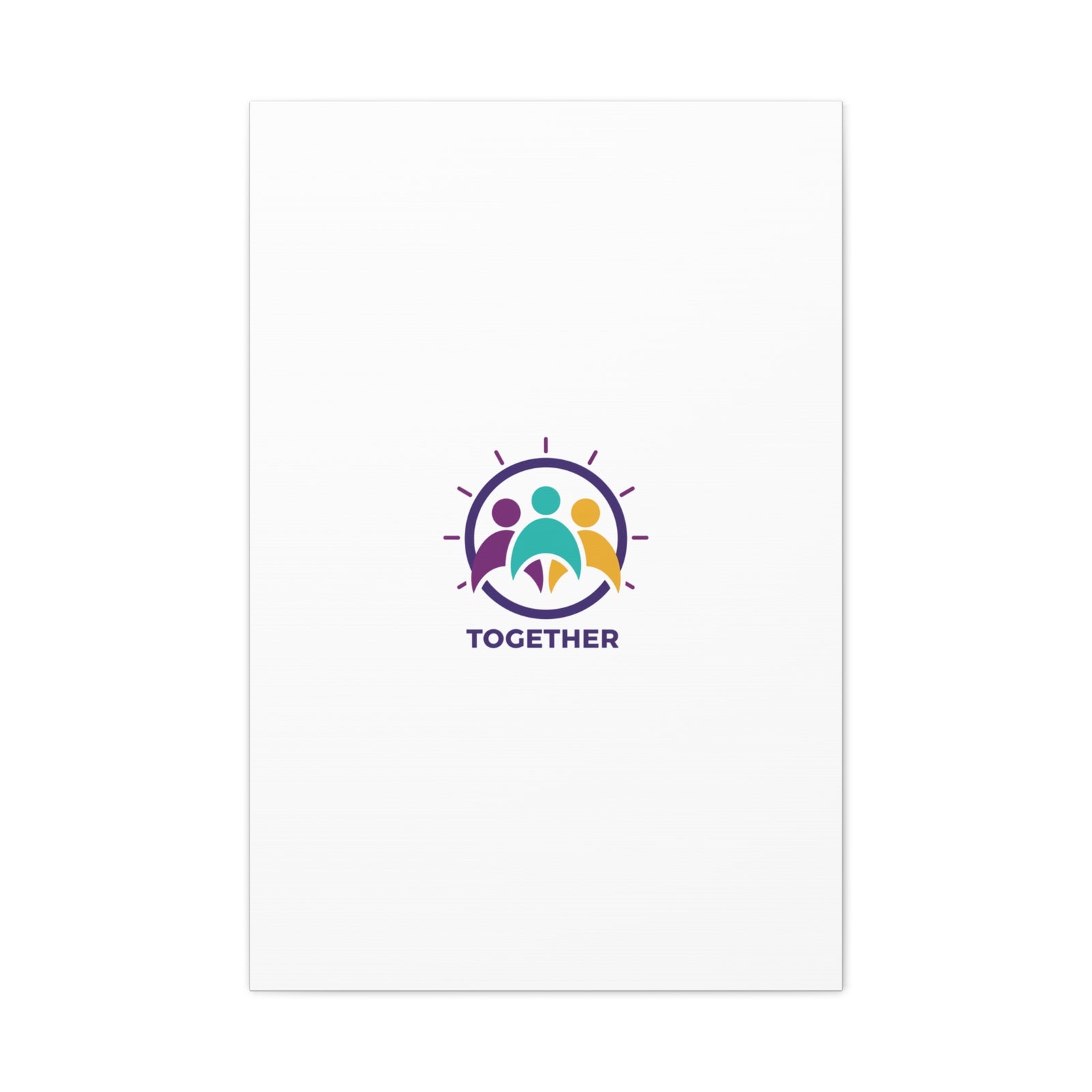 Together solidarity icon Canvas, Minimalist equality symbol, Support badge