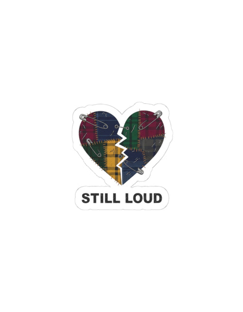Load image into Gallery viewer, Still Loud Broken Heart Sticker | grunge plaid, 90s rock revival
