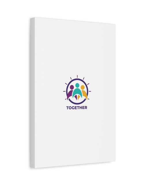Load image into Gallery viewer, Together solidarity icon Canvas, Minimalist equality symbol, Support badge
