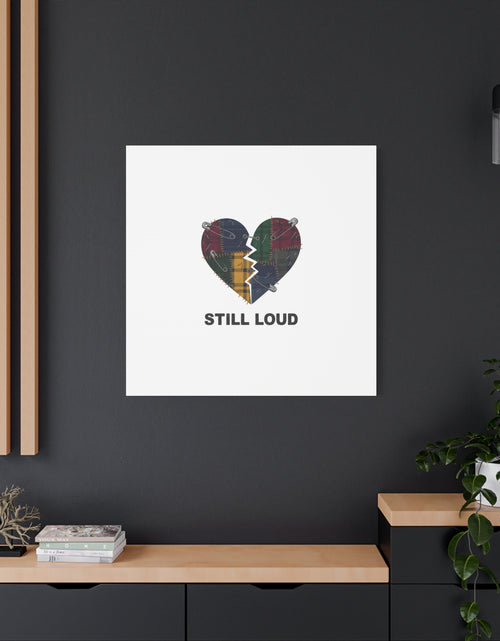 Load image into Gallery viewer, Plaid Patchwork Heart Canvas | Grunge Revival 90s Punk Wall Art
