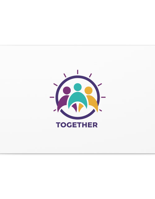 Load image into Gallery viewer, Together solidarity icon Canvas, Minimalist equality symbol, Support badge
