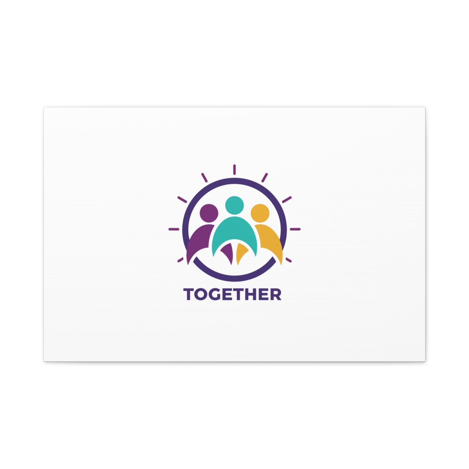 Together solidarity icon Canvas, Minimalist equality symbol, Support badge