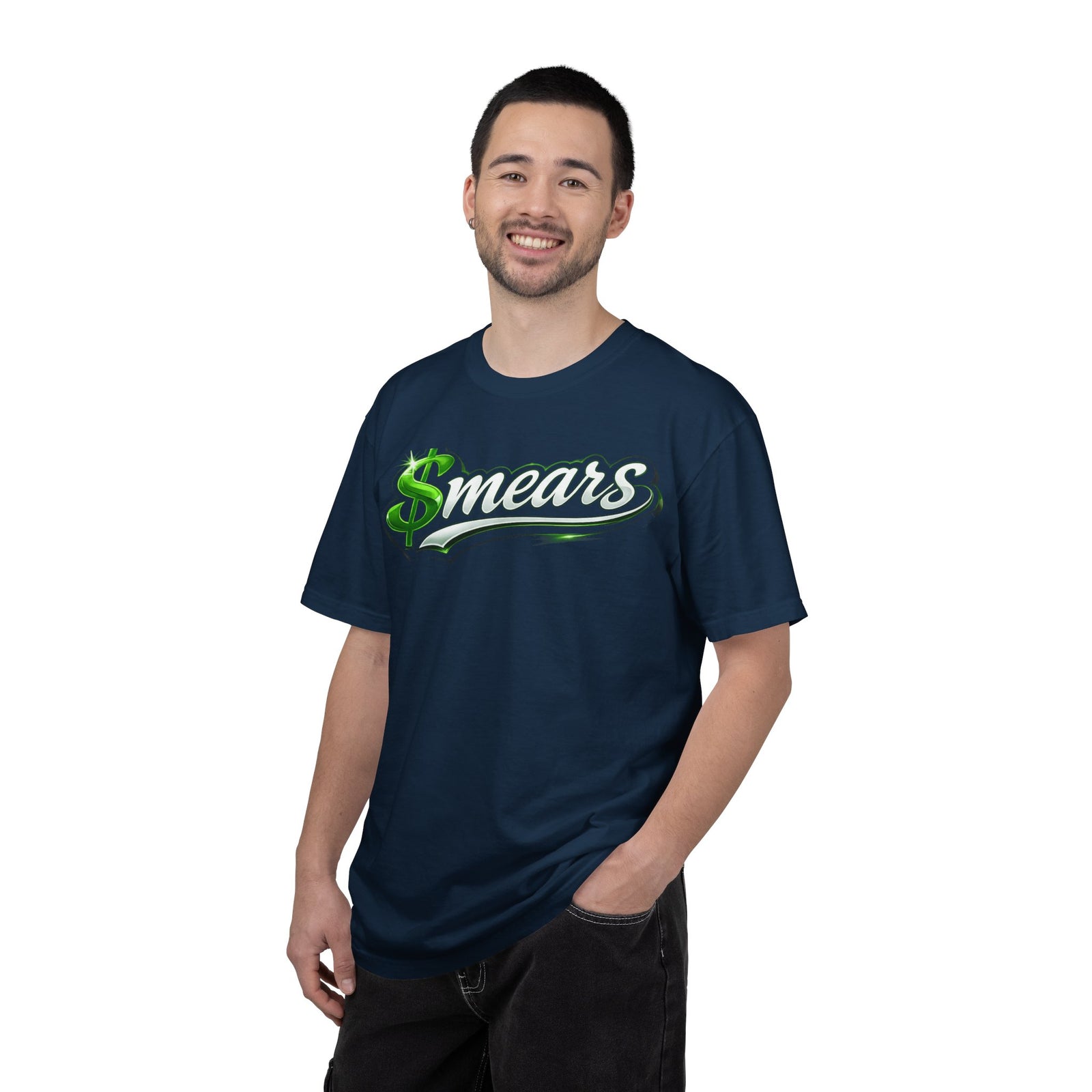 Smear Script T-Shirt — Bold Lip Art & mears Streetwear Tee