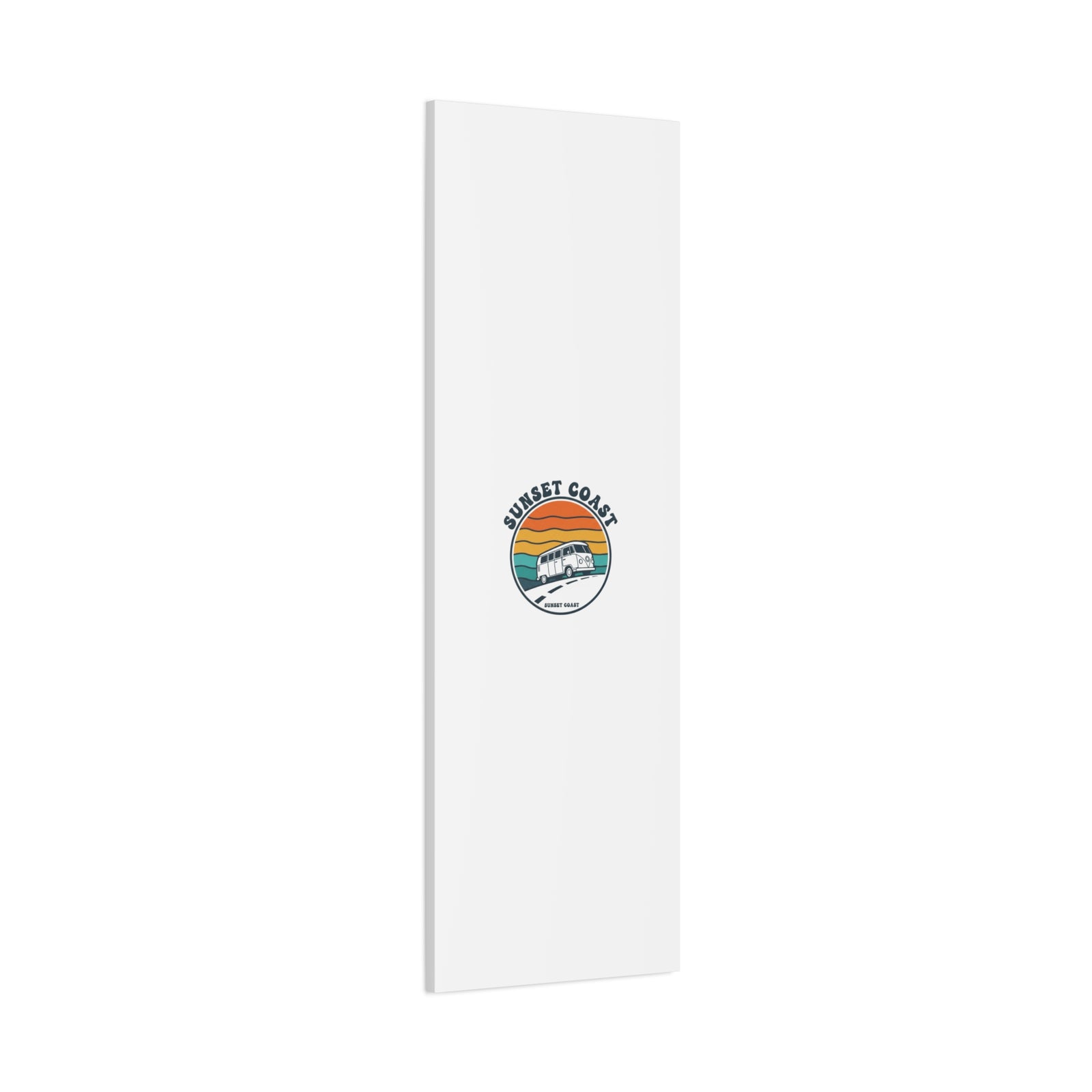 Sunset Coast Retro VW Bus Matte Canvas, 1970s Sunset Palm Poster | Vintage Surf Roadtrip