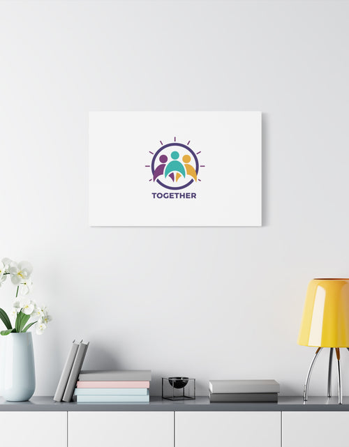 Load image into Gallery viewer, Together solidarity icon Canvas, Minimalist equality symbol, Support badge
