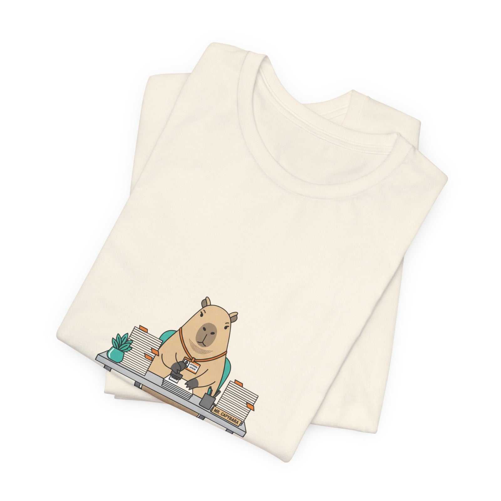 Escalated for Further Escalation Bear Desk Tee | Unhinged Animal Bureaucracy, office bear illustration