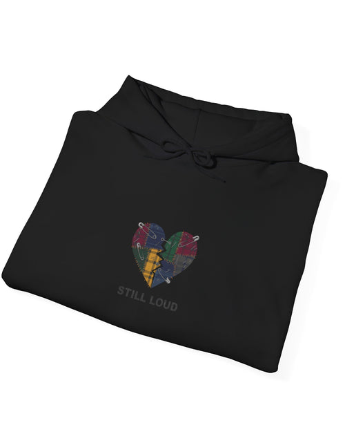 Load image into Gallery viewer, Still Loud Broken Heart Hoodie | grunge revival, plaid patchwork
