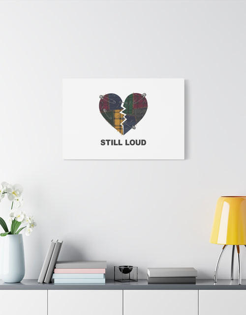 Load image into Gallery viewer, Plaid Patchwork Heart Canvas | Grunge Revival 90s Punk Wall Art
