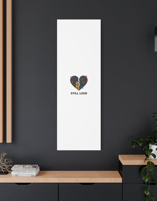 Load image into Gallery viewer, Plaid Patchwork Heart Canvas | Grunge Revival 90s Punk Wall Art
