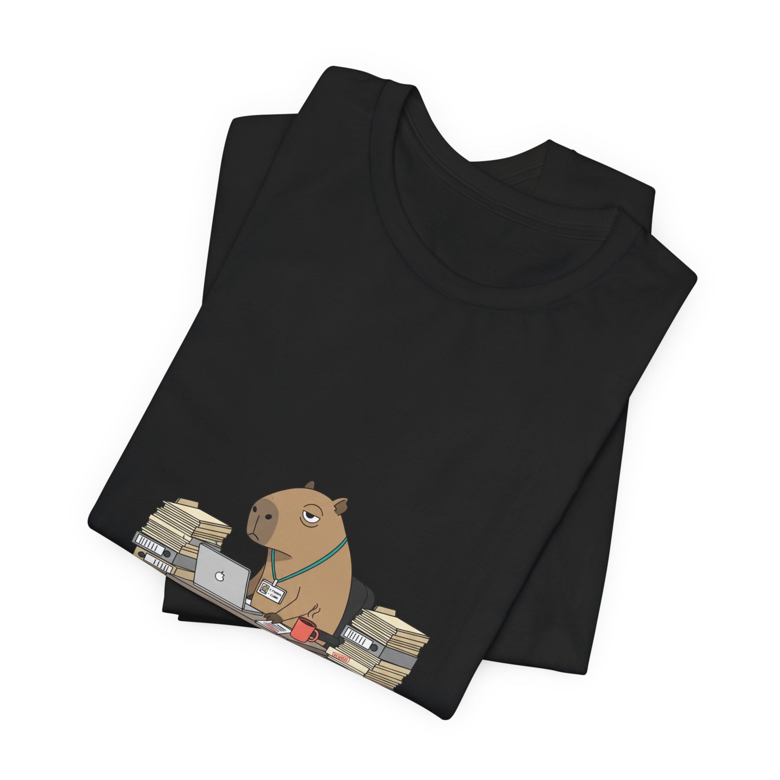 Status Pending Bear Desk Tee | Unhinged Animal Bureaucracy, office animal illustration