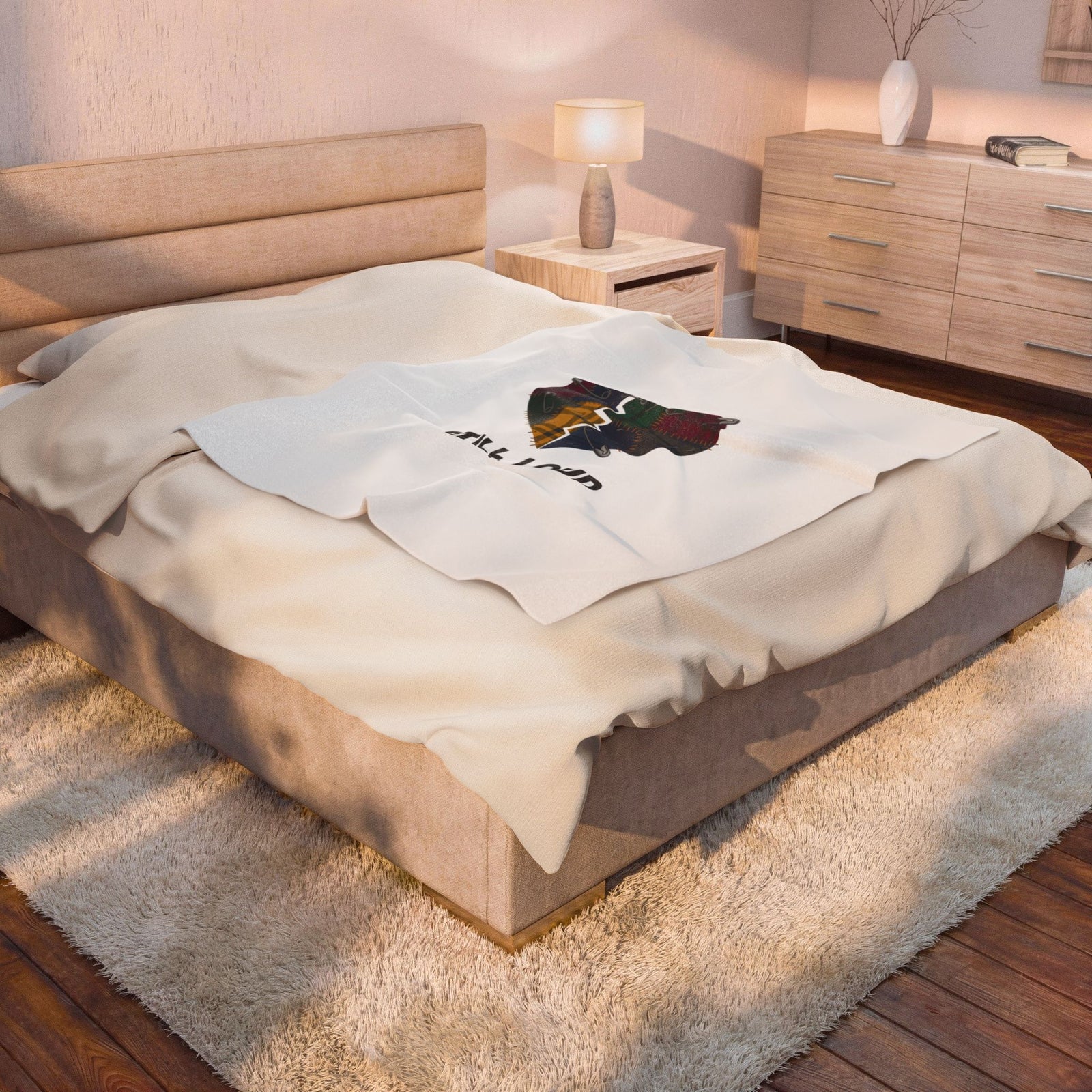 Still Loud Plaid Heart Velveteen Blanket | Grunge Revival, 90s Flannel Aesthetic