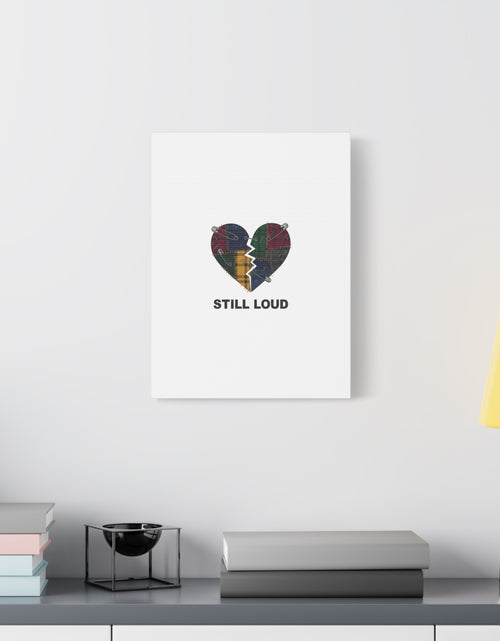 Load image into Gallery viewer, Plaid Patchwork Heart Canvas | Grunge Revival 90s Punk Wall Art

