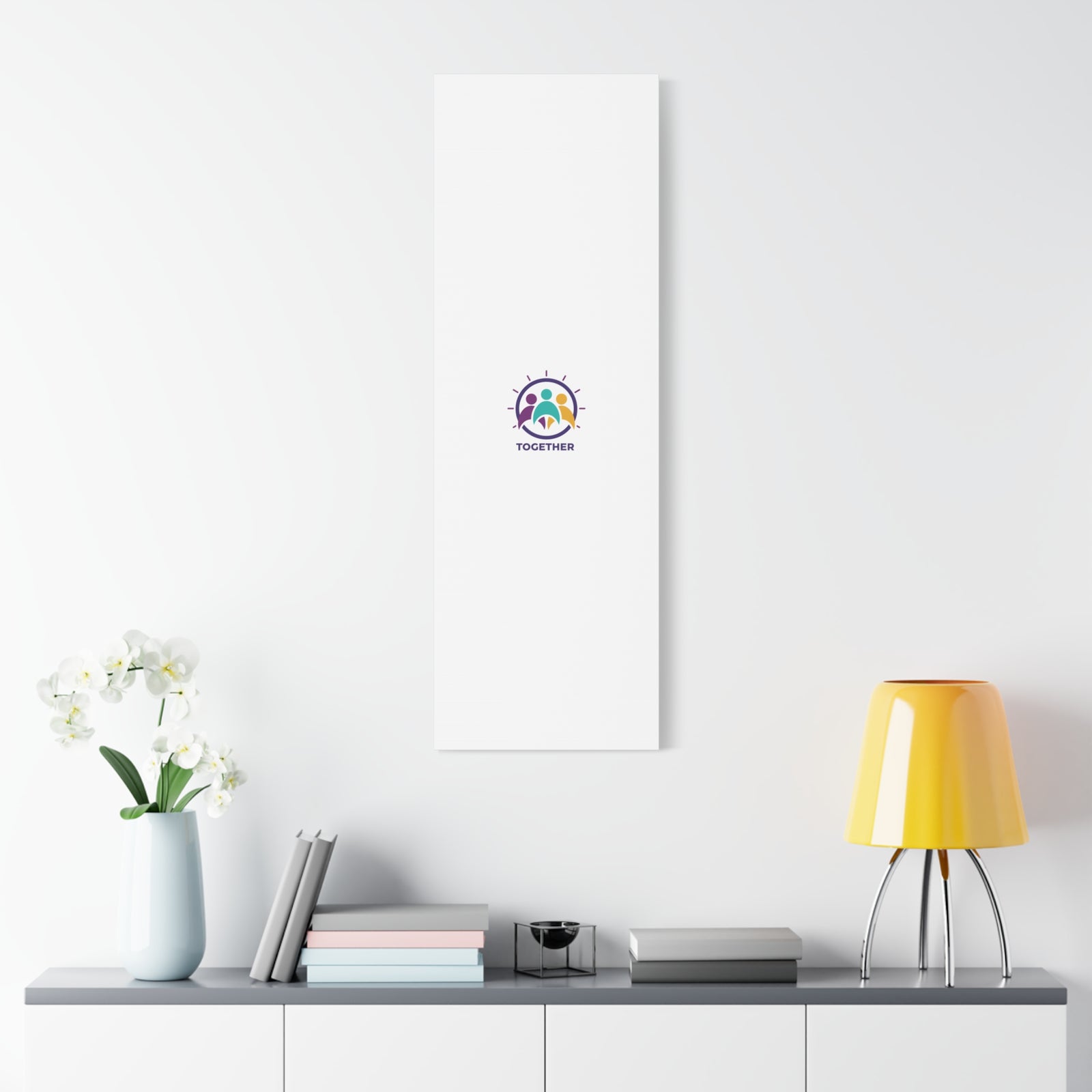 Together solidarity icon Canvas, Minimalist equality symbol, Support badge