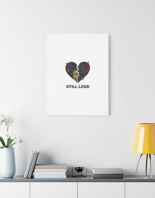 Load image into Gallery viewer, Plaid Patchwork Heart Canvas | Grunge Revival 90s Punk Wall Art
