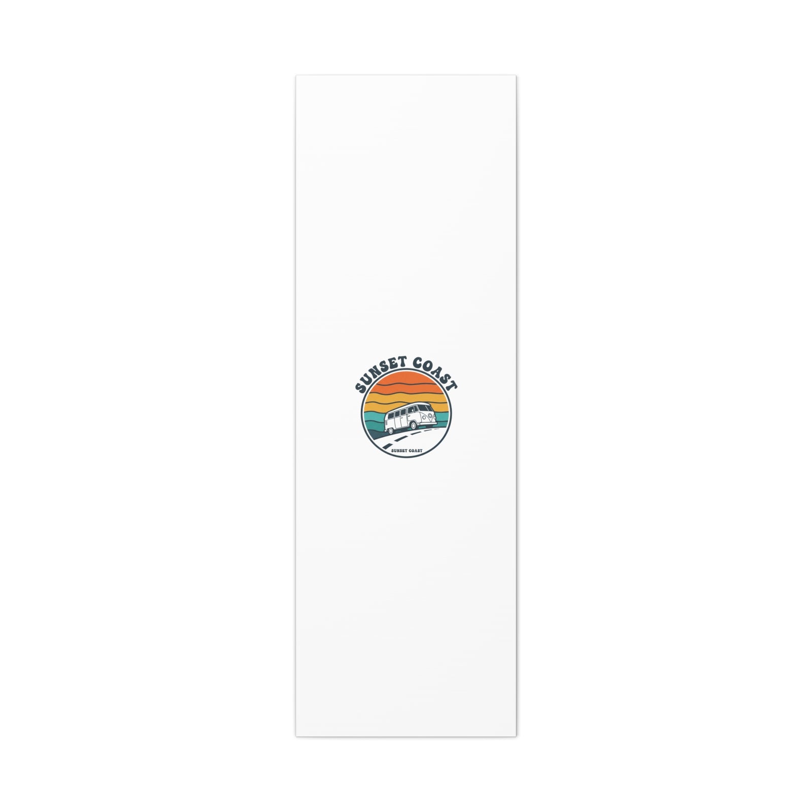 Sunset Coast Retro VW Bus Matte Canvas, 1970s Sunset Palm Poster | Vintage Surf Roadtrip