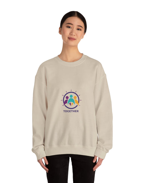 Load image into Gallery viewer, Solidarity Icon 'Together' Crewneck Sweatshirt | equality icon, minimal feminist design
