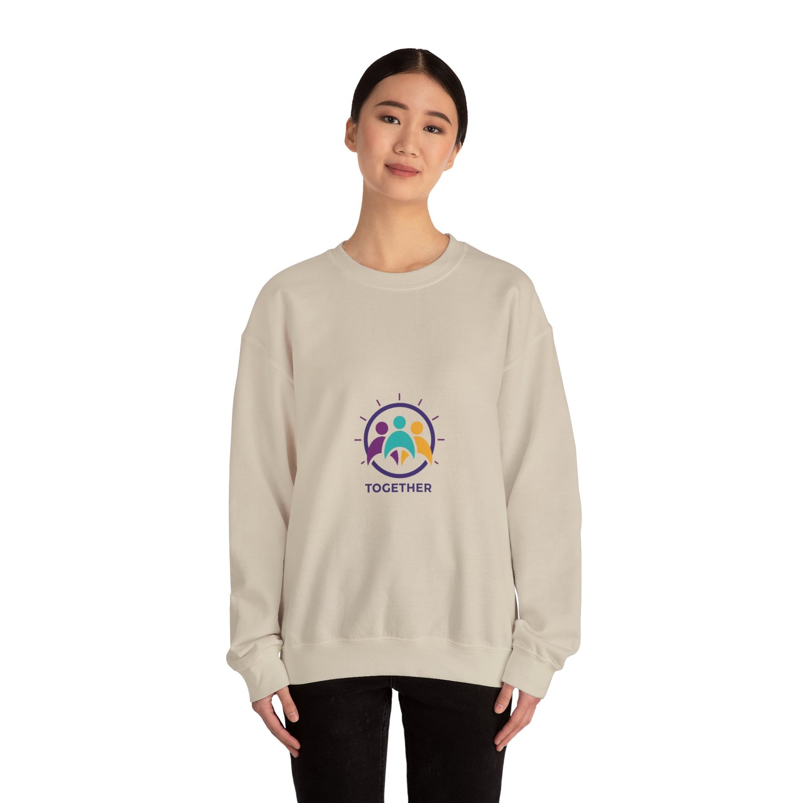 Solidarity Icon 'Together' Crewneck Sweatshirt | equality icon, minimal feminist design