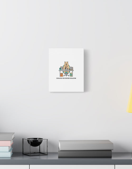 Load image into Gallery viewer, Escalated for Further Escalation Canvas | Unhinged Animal Bureaucracy, Office Animal Illustration
