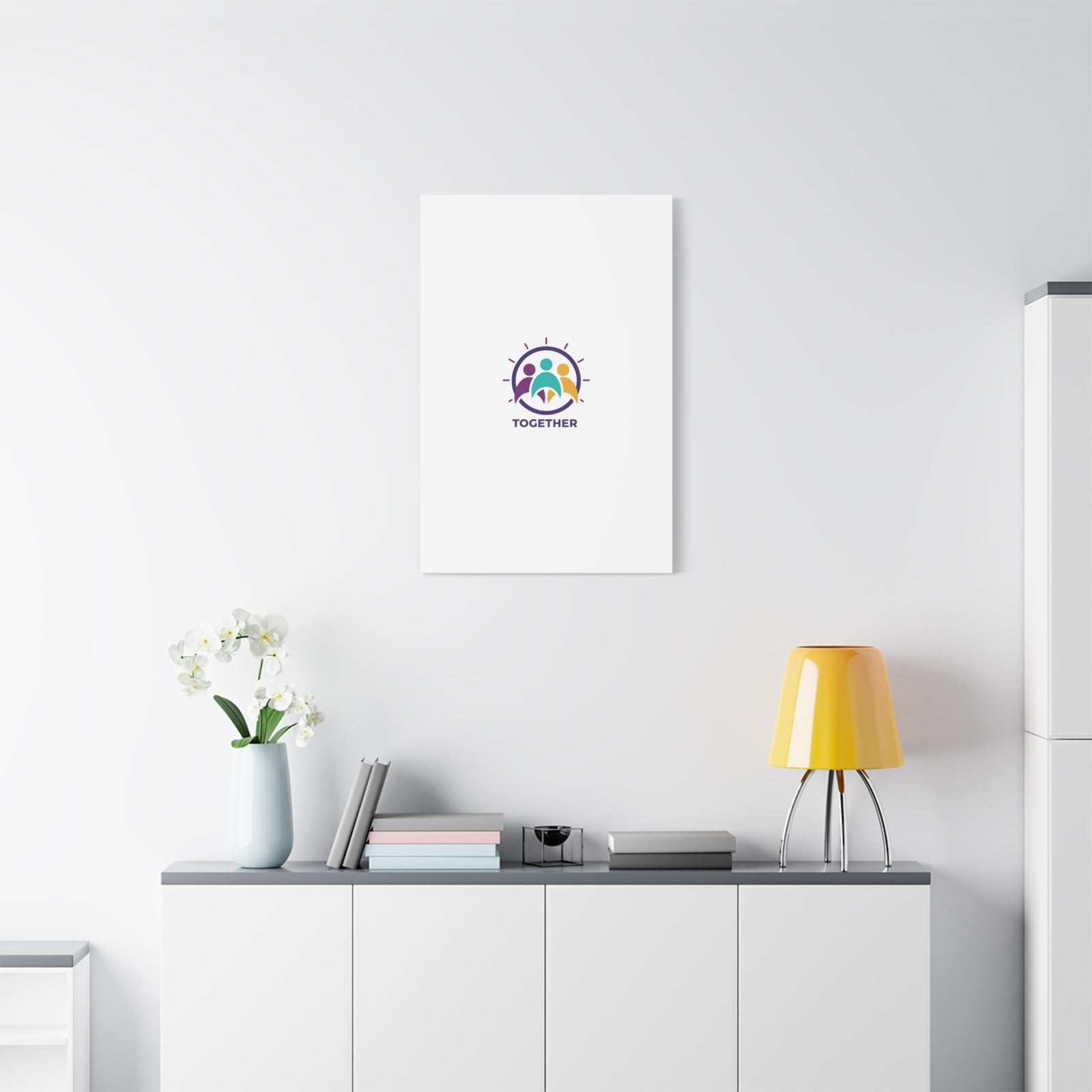 Together solidarity icon Canvas, Minimalist equality symbol, Support badge