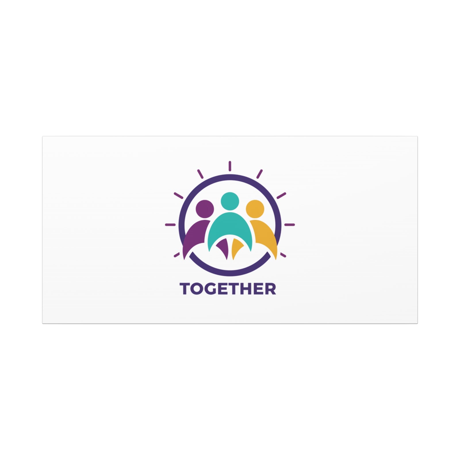 Together solidarity icon Canvas, Minimalist equality symbol, Support badge